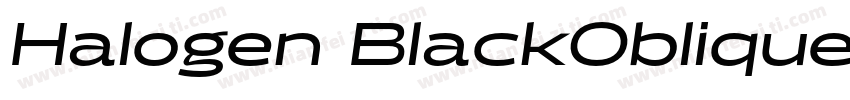 Halogen BlackOblique字体下载字体转换